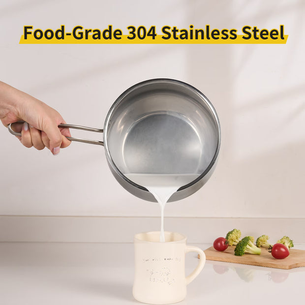 WANGYUANJI Non-Stick Stainless Steel Saucepan