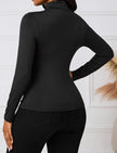Versatile Autumn And Winter Style Solid Color Base T-shirt Top