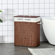 Bamboo Laundry Basket With Lid And String Handles