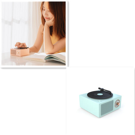 Wireless mini portable retro phonograph Bluetooth speaker