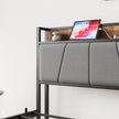 Twin Size Bed Frame, Storage Headboard With Charging Station