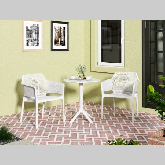 3 Piece Plastic Arm Chair Bistro