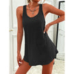 Women's Scoop Neck Solid Sleeveless Summer Beach Tank