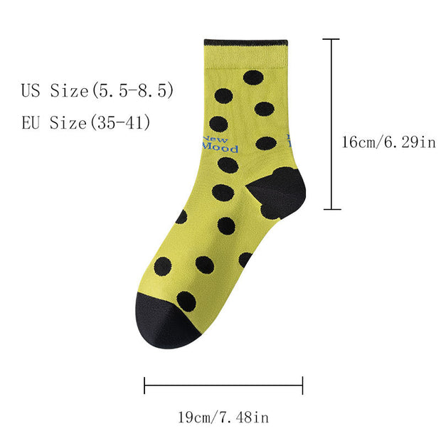 8 Pairs Colorful Crew Socks