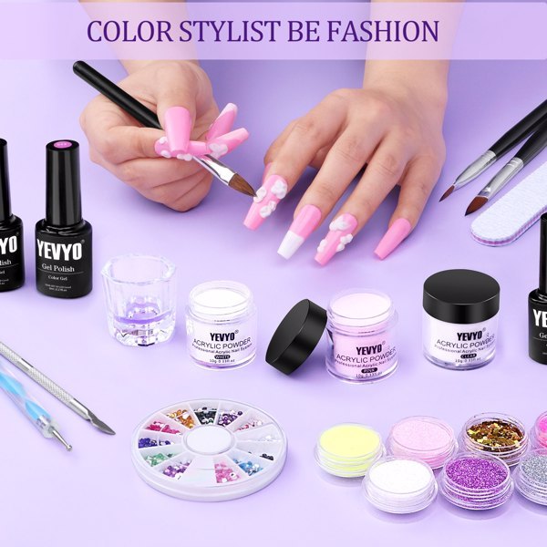 Acrylic Nail Kit With UV