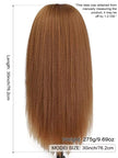 Lace Female Non-toxic Wig, Soft Natural Brown Blonde Hair