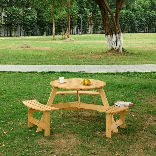 Outdoor 6 Person Picnic Table