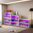 LED Light Shoebox Triple Layer With Glass Door