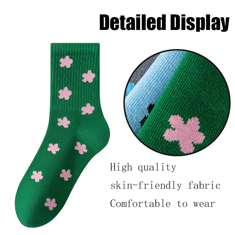 8 Pairs Colorful Crew Socks