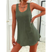 Women's Scoop Neck Solid Sleeveless Summer Beach Tank