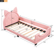 Single Cushioned Sofa Bed With Cardboard Ear Shaped Headboard