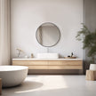 Black Circular Wall Mirror