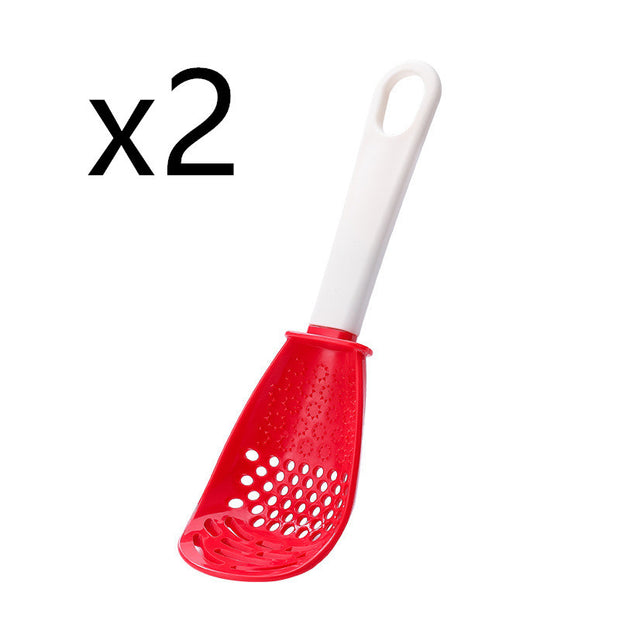 Multifunctional Slotted Spoon Grinding Cooking Spoon