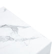 Black and White Minimalist MDF Marble-Patterned Coffee Table.