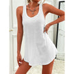 Women's Scoop Neck Solid Sleeveless Summer Beach Tank