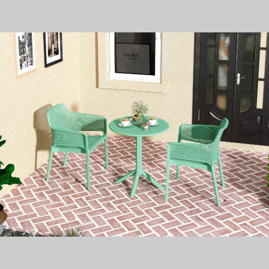 3 Piece Plastic Arm Chair Bistro