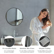 Black Circular Wall Mirror