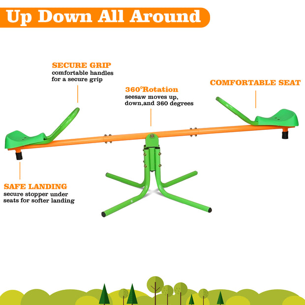 360 Degree Rotating Outdoor Children's Rotating Seesaw