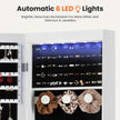 Wall-door Mounted Jewelry Wardrobe Large Capacity Mirror And LED Light Lockable Organizer