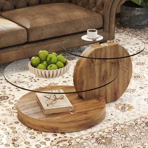 Modern And Practical Double-layer Round Table