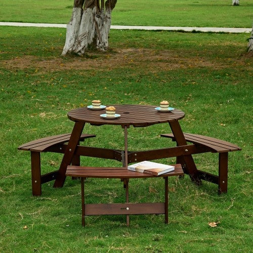 Outdoor 6 Person Picnic Table