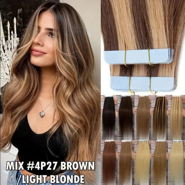Tape-On Hair Extension Virgin Cuticle Russian