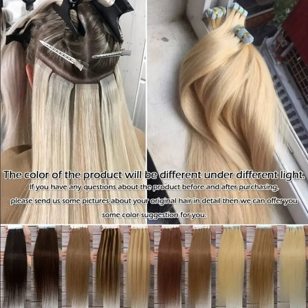 Tape-On Hair Extension Virgin Cuticle Russian