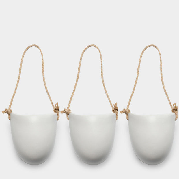 Wall-mounted Flower Pot Half Wall Ceramic Green Plant Free Perforation Balcony