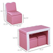 Children's 2-in-1 Sofa Set - Pink