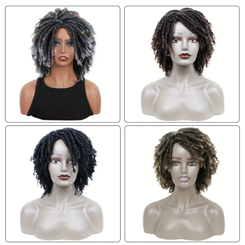 Short Hair Braided Non-toxic Wig