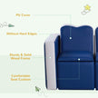 Children's 2-in-1 Sofa Set - Blue , WalMart Is Prohibited For Sale And Does Not Ship On Weekends