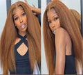 Lace Female Non-toxic Wig, Soft Natural Brown Blonde Hair
