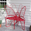 Modern Butterfly Cast Metal Garden Bench
