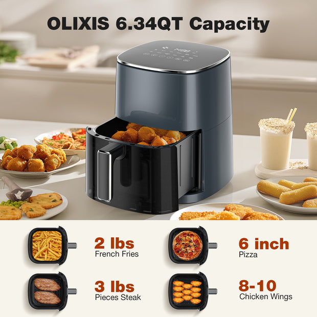 Air Fryer 6 Quart Capacity With Window Square