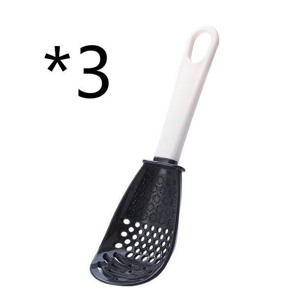 Multifunctional Slotted Spoon Grinding Cooking Spoon