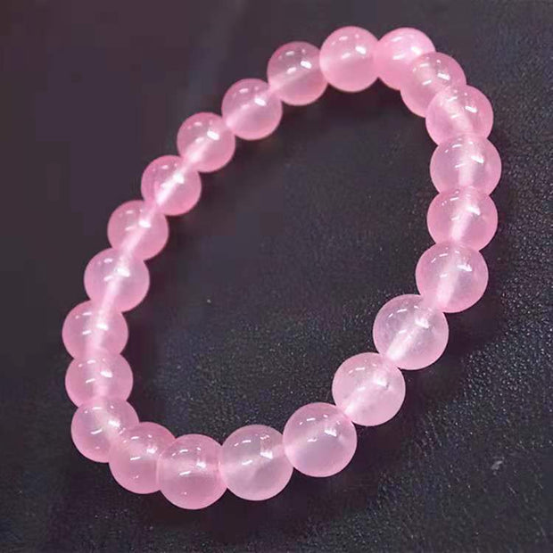 Natural Rose Quartz Bracelet Fresh And Simple