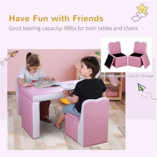 Children's 2-in-1 Sofa Set - Pink