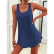 Women's Scoop Neck Solid Sleeveless Summer Beach Tank