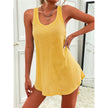 Women's Scoop Neck Solid Sleeveless Summer Beach Tank