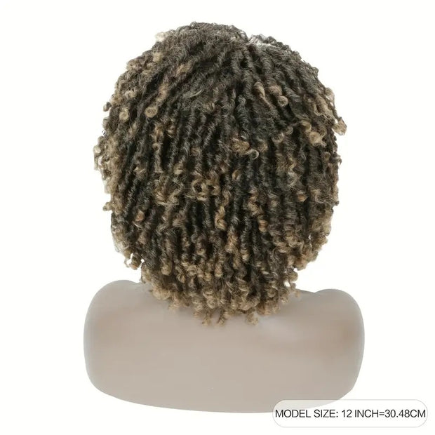 Short Hair Braided Non-toxic Wig
